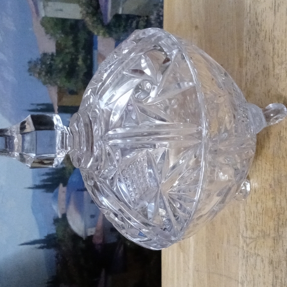 🍬  Beautiful&Heavy Vintage,Cut Etched Crystal Lead Candy Dish,Like🆕Gift It. 🍬 - Picture 8 of 8